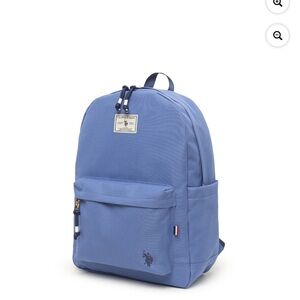 U.S. Polo Assn. Classic Light Blue Solid Core Backpack 18” NEW